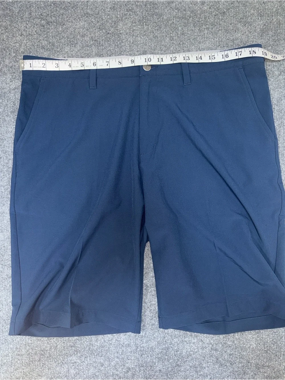adidas Navy Flat-Front Performance Shorts